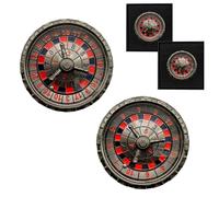 2Pack Spinner de Roulette pour Ensemble de dés DND, 7 in 2 dé métallique Dragon avec Coffret Cadeau pour Jeu Dungeons and Dragons, Jeu de rôle RPG, Cadeau pour Jeu de Table (Noir-Rouge)