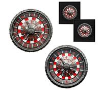 2Pack Spinner de Roulette pour Ensemble de dés DND, 7 in 2 dé métallique Dragon avec Coffret Cadeau pour Jeu Dungeons and Dragons, Jeu de rôle RPG, Cadeau pour Jeu de Table (Rouge-Blanc)
