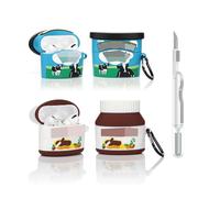 (2Pack+Stylo de Nettoyage) XMBYGY Étui pour Apple AirPods Pro 2ème/1ère Génération Écouteurs Sans Fil avec Kit Stylo de Nettoyage, Étui de Charge Mignon en Silicone Antichoc Coque de Protection pour