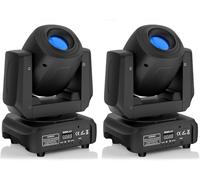 2Packs 100W Lyre LED Jeux de Lumiere 8 Gobos 8 Couleurs RGBW Projecteur pour Club Bar Disco Party Scène Luminaires