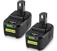 2Packs 5500mAh Batterie de Remplacement pour ryobi Batterie 18V B18L25 RB18L13 RB18L50 RB18L40 Batterie avec indicateur LED