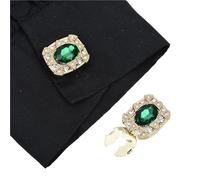 2pair No-Sew Button Covers Set Style Rhinestone Rectangle Cufflinks For Shirt Decorative Jewelry Accessories Party Gift(Color15)