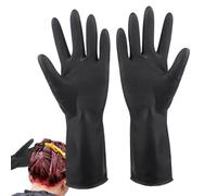 2paires Gants De Teinture De Cheveux, Gants Jetables Coiffure, Gants En Latex Cuisine, Gants Noir Jetable Non Poudrés & Sans Latex, Gants En Latex Noir Gants De Coloration Des Cheveux Accessoires