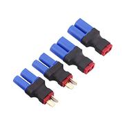 2paires Pas de Fils Deans T à EC5 Prise Femelle Adaptateur mâle connecteur sans Fil pour RC FPV Drone Voiture Lipo NiMH Chargeur de Batterie ESC