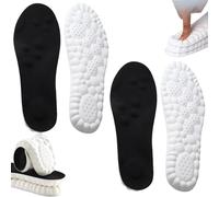 2Pairs Footstr Insoles, Breathable Soft Memory Foam Shoe Insole, Arch Support. (Black,Men's 9.5/Women's 11.0)