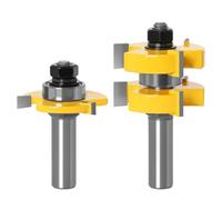 2pc 1/4 "1/2" Tige 6 Mm 8 Mm 12 Mm Bit De Routeur De Rainure De Langue De Langue,Tige De 6 Mm