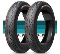 2PC 2.75/10 Pneu Moto Tubeless avec 2.75-10 4PR 37J Faible Bruit 2.75 10 Tout-Terrain Avant & Arrière