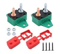 2Pc 30Amp Auto Reset Circuit Breakers Red Boot Protectors for 12V/24V Systems Plastic Housing Mounting Bracket Include Circuit Breaker with Mounting Brackets