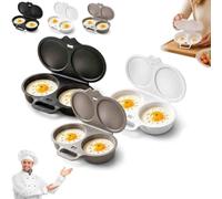 2PC/3PC Cuiseur Oeuf Micro Ondes, Avec Couvercle Et Poignée Cuiseur à Micro-Ondes Pour œUfs PP de Qualité Alimentaire,Antiadhésif Des Ustensiles De Cuisine Pratiques,3pcs