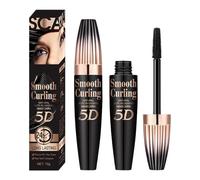 2PC 5D Mascara Volume & Longueur, Volume Recourbant, Stereoscopic Fibrous Eye Black Mascara, Reste en Place et ne s'étale pas, Convient à tous les Types de Cils