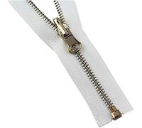 2Pc 60/150cm 5# Metal Rotary Slider Open End Zipper for Down Jacket Double Side Zip Head DIY Garment Couture Red,100cm (Color : Wit, Size : 150cm(Wit,150cm)