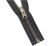 2Pc 60/150cm 5# Metal Rotary Slider Open End Zipper for Down Jacket Double Side Zip Head DIY Garment Couture Red,100cm (Color : Wit, Size : 150cm(Dark Gray,120cm)