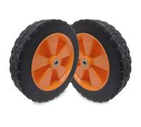 2PC 7x1.50 Roues de Tondeuse à Gazon, Pneus Pleins avec Motif en Diamant pour Tondeuses Poussées Chariots Utilitaires Barbecues et Générateurs