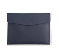 2pc A4 Leather File Bags For Letters, Official Document, Material, And Business Office Storage(Navy a-P)