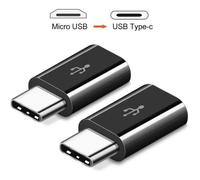 2PC Adaptateur USB Micro USB vers Type C avec OTG Connecteur USB pour Samsung s8 Huawei P10 et - Noir
