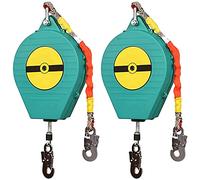 2pc Antichute a Rappel Automatique, 3-20m Dispositif Antichute Rétractable avec Crochet Autobloquant, Équipement de Protection Individuelle pour Toiture et D'échafaudage