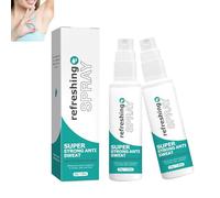 2PC Antiperspirant Spray, Anti Sweat Deodorant for Hyperhidrosis, Against Heavy Sweating on the face, Head, Underarm and Body,Invisible Spray Layer 30ml