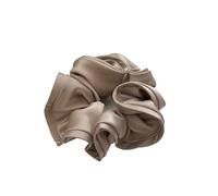 2pc Big Hair Tie Ribbon Scrunchies Satin Elastic Band Bow Women Simple Temperament Ponytail Accessories(Champagne)