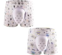 2pc Boxer Respirant pour Garçons après Circoncision, Sous-vêtement de Protection Circoncision, Pantalon de Récupération Chirurgicale, Slip de Convalescence pour Soins Quotidiens(F,140)