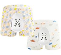 2pc Boxer Respirant pour Garçons après Circoncision, Sous-vêtement de Protection Circoncision, Pantalon de Récupération Chirurgicale, Slip de Convalescence pour Soins Quotidiens(F,160)