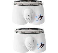 2pc Boxer Respirant pour Garçons après Circoncision, Sous-vêtement de Protection Circoncision, Pantalon de Récupération Chirurgicale, Slip de Convalescence pour Soins Quotidiens(White,XXL-XXLarge)