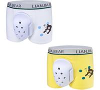 2pc Boxer Respirant pour Garçons après Circoncision, Sous-vêtement de Protection Circoncision, Pantalon de Récupération Chirurgicale, Slip de Convalescence pour Soins Quotidiens(D,L/Large)