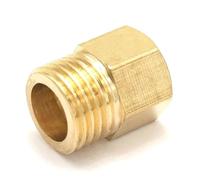 2PC Brass Reducer Hex Head M8x1mm Female to 1/4" BSP Male Thread Reducing Bush Adapter Fitting for Pressure Gauge