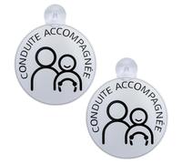 2PC Conduite AccompagnéE SuperviséE,Conduite SuperviséE Magnetique,Disques Conduite Accompagnée avec Ventouse,Assurez une Conduite en Toute Sécurité Conduite,15CM*0.7CM Diamètre,Kiuiom