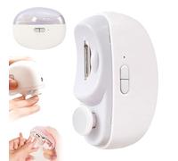 2pc Coupe-ongles Électrique 2 en 1 LéD-Lìcht - Silencieuse, Rainure Renforcée de 2 mm, Verrou Enfant Sûr, Pour Ponçage/Polissage/Façonnage, Coupe-Ongles Électrique Pour Toute la Famille (Blanc, 1pc)