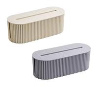 2PC Desktop Plug Board Storage Box Large Power Socket Management Box Living Room Wire Data Cable Collection Box