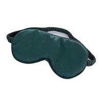2PC-Double-Sided Artificial Silk Eye Mask Shield Breathable Bag Elastic Lunch Break Sleep Shading(Green)