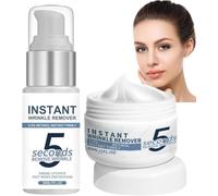 2PC Ensemble De Soins Anti-Rides 5 Secondes Au Rétinol,Combleur De Ridés Immediat,Creme Liftante Anti Rides Instantané,Creme Lifting Immediat Visage,Wrinkle Power,Convient à Tous Les Types De Peau