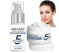 2PC Ensemble De Soins Anti-Rides 5 Secondes Au Rétinol,Creme Liftante Anti Rides Instantané,Creme Lifting Immediat Visage,Wrinkle Power,Combleur De Ridés Immediat,Convient à Tous Les Types De Peau