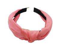 2pc Fashion Top Knot Satin Headbands Wide Fabric Makeup Hairbands For Women Girls Ladies Washing Hair Hoops Bezel Hair Accessories(Watermelon red)