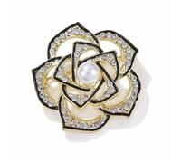 2pc Flower Brooch For Women Rhinestone Pins Floral Brooches Jewelry Gift For Mom Wife(Design-B)