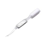 2pc Foot Pumice Stone Dead Skin Remover Brush Bathroom Product Pedicure Grinding Tool Multifunction 4 In 1 Practical Pour éliminer les callosités(Light Grey)