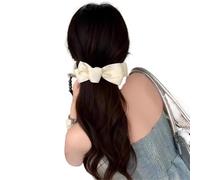 2pc French Satin Large Bow Hair Clip, Sweet Women's Shark For Ponytails(A8)