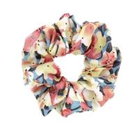 2PC Hair Scrunchies Cherry Blossom Elastic Floral Ponytail Holder For Women Accessories(Light Blue)