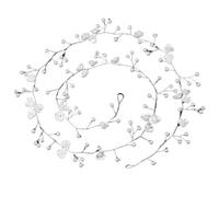 2pc Handmade Shell Pearl Flower Bride Wedding Hairband Crystal Headband Hair Accessories(Silver)