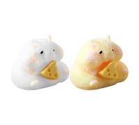 2PC Jouet Anti Stress Squishy, Sensory Fidget Toys, Mochi Squishy Animaux,Squishy kawaiis Petit Animaux Anti Stress, Jouet Anti-Stress Qui Soulage Le Stress Au Travail Et Répond Aux Besoins Sensoriels