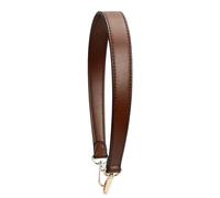 2pc Leather Handbag Straps Golden Buckle Replacement Shoulder Bag Strap Women Belt Band Handles Parts(Coffee 49cm)