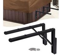 2PC Lève-Couverture pour Jacuzzi, Couverture de Spa Support Levage de Relevage, Pliable Support à roulettes pour Couverture de Baignoire, Charge Max 35 kg