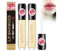 2Pc Lip Extreme Volume,Plumping Lip Maximizer Serum,Clair Baume à Lèvres Repulpant Traitement,Lip Maximizer Balm Plumper,Élimine La Sécheresse Rides Améliore La Brillance Rebondie