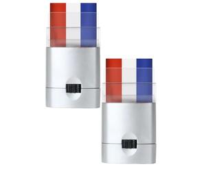2PC Maquillage Bleu Blanc Rouge,Drapeau France,Stick Maquillage Bleu Blanc Rouge,Couleur tricolore,Euro 2024,Football,JO 2024,Accessoires Maquillage bleu blanc rouge,kit supporter France