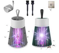 2PC Mozz Guard - 2025 Nouveau Mozzguard Mosquito Zapper, Rechargeable par USB, Buzzbug Lantern, Lampe Anti-moustiques Imperméable pour Camping, Jardins, Intérieur