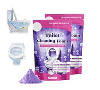 2PC Nettoyant Pour Toilettes, Mousse Nettoyante Pour Toilettes, Nettoyant Pour Toilettes Sans Effort, Poudre Moussante Anticalcaire,élimine Les Taches En 20 Minutes