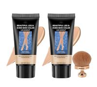 2PC O'cheal Fond De Teint Jambes Waterproof Leg Makeup with Brush,O'cheal Body Coverage Perfector Long-Lasting Sweat-Proof Coverage Concealer,Body Makeup Waterproof No Transfer,Sweatproof (02#+02#)