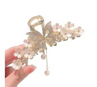 2pc Pearl Flower Tassel Hair Claw For Women Cute Sweet Clip Fashion Elegance Headdress Korean Accessoires(Color4)