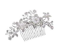 2pc Pearl Water Diamond Bridal Hair Accessory Headwear Silver Wedding Romantic Women's Jewelry Headbands Hairpins Combs