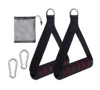 2PC Poignées de Gym pour Bandes de Résistance, Poignées de Résistance Poignée Tirage Musculation, Tirage d'exercice Musculation Accessoire, 2 Mousquetons, pour Fitness Entraînement Physique Gym Yoga